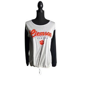 Rivalry Threads Women's Clemson University Long Sleeve Cinch Waist Tee M